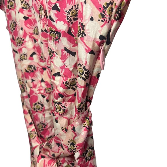 Juicy Couture women’s dress Pink Floral cap sleeve 100% silk size 6 - Picture 9 of 9